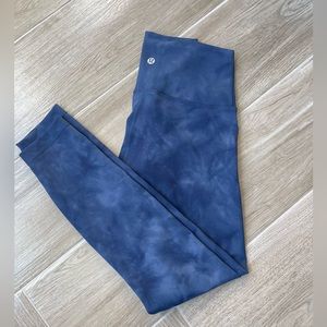 Lululemon Wunder Train Tight Diamond Dye Naval Blue